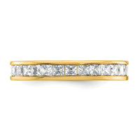Load image into Gallery viewer, 14k Polished Size 8 Channel-set 2 carat Princess Diamond Complete Eternity Band
