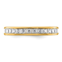 Load image into Gallery viewer, 14k Polished Size 9 Channel-set 2 carat Princess Diamond Complete Eternity Band
