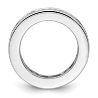 Load image into Gallery viewer, 14k White Gold Polished Size 4 Channel-set 3 carat Princess Diamond Complete Eternity Band
