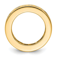 Load image into Gallery viewer, 14k Polished Size 4.5 Channel-set 3 carat Princess Diamond Complete Eternity Band
