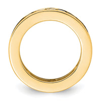 Load image into Gallery viewer, 14k Polished Size 5.5 Channel-set 3 carat Princess Diamond Complete Eternity Band
