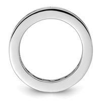 Load image into Gallery viewer, 14k White Gold Polished Size 6.5 Channel-set 3 carat Princess Diamond Complete Eternity Band
