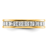 Load image into Gallery viewer, 14k Polished Size 6.5 Channel-set 3 carat Princess Diamond Complete Eternity Band
