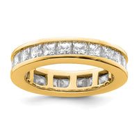 Load image into Gallery viewer, 14k Polished Size 6 Channel-set 3 carat Princess Diamond Complete Eternity Band
