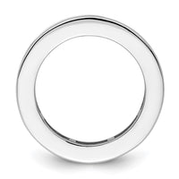 Load image into Gallery viewer, 14k White Gold Polished Size 8.5 Channel-set 3 carat Princess Diamond Complete Eternity Band
