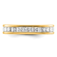 Load image into Gallery viewer, 14k Polished Size 9 Channel-set 3 carat Princess Diamond Complete Eternity Band
