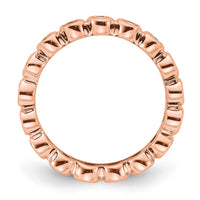 Load image into Gallery viewer, 14k Rose Gold Polished Size 4.5 Bezel-set 1/2 carat Diamond Complete Eternity Band
