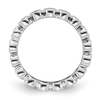 Load image into Gallery viewer, 14k White Gold Polished Size 4.5 Bezel-set 1/2 carat Diamond Complete Eternity Band
