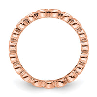 Load image into Gallery viewer, 14k Rose Gold Polished Size 5.5 Bezel-set 1/2 carat Diamond Complete Eternity Band
