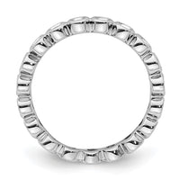 Load image into Gallery viewer, 14k White Gold Polished Size 5.5 Bezel-set 1/2 carat Diamond Complete Eternity Band
