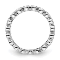 Load image into Gallery viewer, 14k White Gold Polished Size 5 Bezel-set 1/2 carat Diamond Complete Eternity Band
