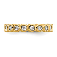 Load image into Gallery viewer, 14k Polished Size 5 Bezel-set 1/2 carat Diamond Complete Eternity Band
