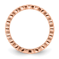 Load image into Gallery viewer, 14k Rose Gold Polished Size 6.5 Bezel-set 1/2 carat Diamond Complete Eternity Band
