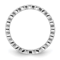 Load image into Gallery viewer, 14k White Gold Polished Size 6 Bezel-set 1/2 carat Diamond Complete Eternity Band
