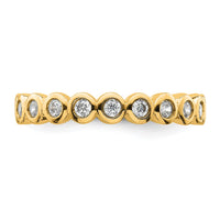 Load image into Gallery viewer, 14k Polished Size 6 Bezel-set 1/2 carat Diamond Complete Eternity Band
