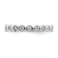 Load image into Gallery viewer, 14k White Gold Polished Size 7.5 Bezel-set 1/2 carat Diamond Complete Eternity Band
