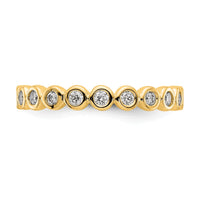 Load image into Gallery viewer, 14k Polished Size 7.5 Bezel-set 1/2 carat Diamond Complete Eternity Band
