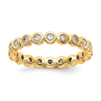 Load image into Gallery viewer, 14k Polished Size 7 Bezel-set 1/2 carat Diamond Complete Eternity Band
