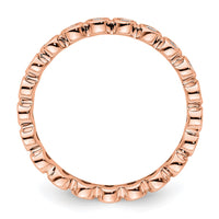 Load image into Gallery viewer, 14k Rose Gold Polished Size 8 Bezel-set 1/2 carat Diamond Complete Eternity Band

