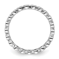 Load image into Gallery viewer, 14k White Gold Polished Size 8.5 Bezel-set 1/2 carat Diamond Complete Eternity Band
