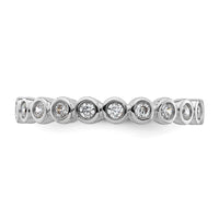 Load image into Gallery viewer, 14k White Gold Polished Size 8.5 Bezel-set 1/2 carat Diamond Complete Eternity Band

