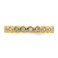 Load image into Gallery viewer, 14k Polished Size 8.5 Bezel-set 1/2 carat Diamond Complete Eternity Band
