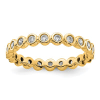 Load image into Gallery viewer, 14k Polished Size 8 Bezel-set 1/2 carat Diamond Complete Eternity Band
