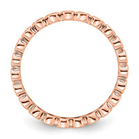 Load image into Gallery viewer, 14k Rose Gold Polished Size 9 Bezel-set 1/2 carat Diamond Complete Eternity Band
