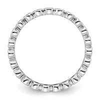 Load image into Gallery viewer, 14k White Gold Polished Size 9 Bezel-set 1/2 carat Diamond Complete Eternity Band
