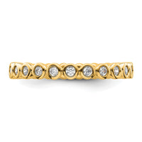 Load image into Gallery viewer, 14k Polished Size 9 Bezel-set 1/2 carat Diamond Complete Eternity Band
