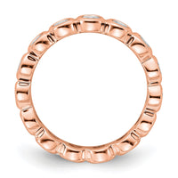 Load image into Gallery viewer, 14k Rose Gold Polished Size 4.5 Bezel-set 1 carat Diamond Complete Eternity Band
