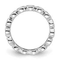 Load image into Gallery viewer, 14k White Gold Polished Size 4 Bezel-set 1 carat Diamond Complete Eternity Band

