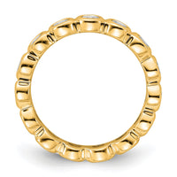 Load image into Gallery viewer, 14k Polished Size 4.5 Bezel-set 1 carat Diamond Complete Eternity Band

