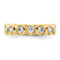 Load image into Gallery viewer, 14k Polished Size 4.5 Bezel-set 1 carat Diamond Complete Eternity Band

