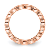 Load image into Gallery viewer, 14k Rose Gold Polished Size 5 Bezel-set 1 carat Diamond Complete Eternity Band
