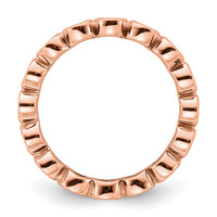 Load image into Gallery viewer, 14k Rose Gold Polished Size 6 Bezel-set 1 carat Diamond Complete Eternity Band
