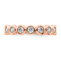 Load image into Gallery viewer, 14k Rose Gold Polished Size 6 Bezel-set 1 carat Diamond Complete Eternity Band

