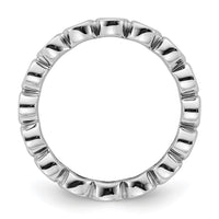 Load image into Gallery viewer, 14k White Gold Polished Size 6.5 Bezel-set 1 carat Diamond Complete Eternity Band
