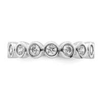 Load image into Gallery viewer, 14k White Gold Polished Size 6 Bezel-set 1 carat Diamond Complete Eternity Band
