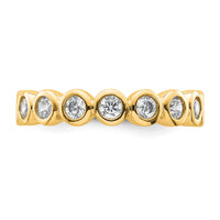 Load image into Gallery viewer, 14k Polished Size 6.5 Bezel-set 1 carat Diamond Complete Eternity Band
