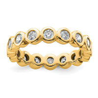 Load image into Gallery viewer, 14k Polished Size 6.5 Bezel-set 1 carat Diamond Complete Eternity Band
