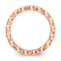Load image into Gallery viewer, 14k Rose Gold Polished Size 7 Bezel-set 1 carat Diamond Complete Eternity Band
