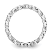 Load image into Gallery viewer, 14k White Gold Polished Size 7 Bezel-set 1 carat Diamond Complete Eternity Band
