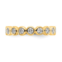 Load image into Gallery viewer, 14k Polished Size 7.5 Bezel-set 1 carat Diamond Complete Eternity Band
