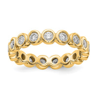 Load image into Gallery viewer, 18KY Diamond Bezel Set Eternity Band
