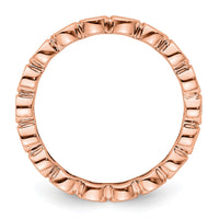 Load image into Gallery viewer, 14k Rose Gold Polished Size 8.5 Bezel-set 1 carat Diamond Complete Eternity Band
