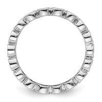 Load image into Gallery viewer, 14k White Gold Polished Size 8.5 Bezel-set 1 carat Diamond Complete Eternity Band
