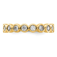 Load image into Gallery viewer, 14k Polished Size 8.5 Bezel-set 1 carat Diamond Complete Eternity Band
