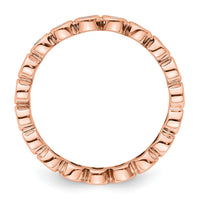 Load image into Gallery viewer, 14k Rose Gold Polished Size 9 Bezel-set 1 carat Diamond Complete Eternity Band
