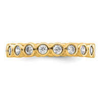 Load image into Gallery viewer, 14k Polished Size 9 Bezel-set 1 carat Diamond Complete Eternity Band
